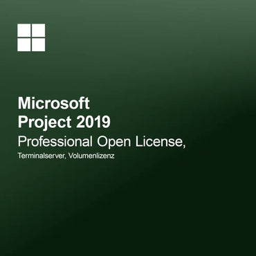 Microsoft Project 2019 Professional Open License, Terminalserver, licenza a volume