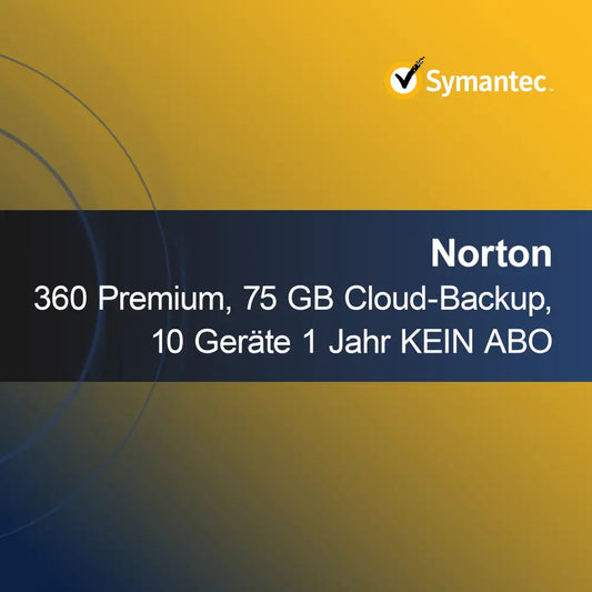 Norton 360 Premium, 75 GB backup în cloud, 10 dispozitive 1 an FĂRĂ ABONAMENT