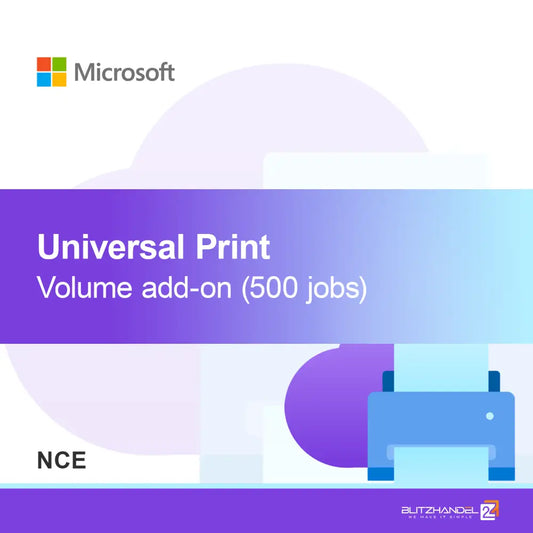 Universal Print volymtillägg (500 jobb) (NCE)